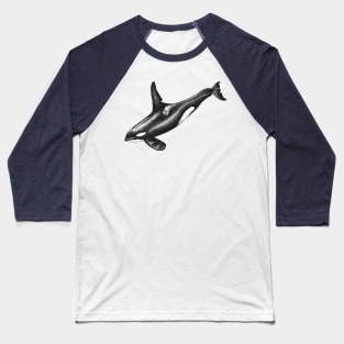 Orca killer whale ink drawing Baseball T-Shirt